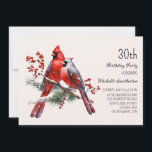 Rote Kardinäle Berries 30. Geburtstag Einladung<br><div class="desc">Schöne rote Kardinäle auf einer schneebedeckten Party Einladung zum 30. Geburtstag. Kontaktieren Sie mich,  um Hilfe bei Ihren Anpassungen zu erhalten oder um zusätzliche Matching oder Koordination von Zazzle Produkten für Ihre Feier zu beantragen.</div>