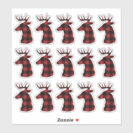 Rote Karierte Aufkleber für 15-Pack-Decal-Aufklebe