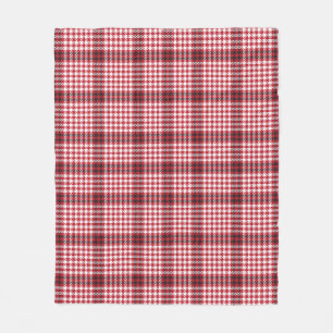 Rote Karierte karierte Karton-Textur Fleecedecke