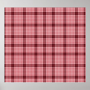Rote Karierte karierte Karton-Textur Poster