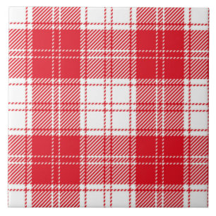 Rote Karierte Keramik Tile Fliese