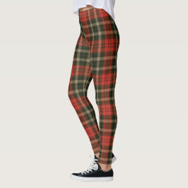 Rote Karierte Leggings