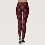 Rote Karierte Leggings<br><div class="desc">Karierte Leggings in Schwarz und Rot - MIGNED-Design</div>