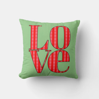Rote Karierte Liebe Buchstaben L O V E Niedliche T Kissen