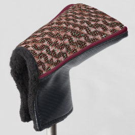 Rote, karierte Quadrate, die dem seltsamen Mosaik Golf Headcover