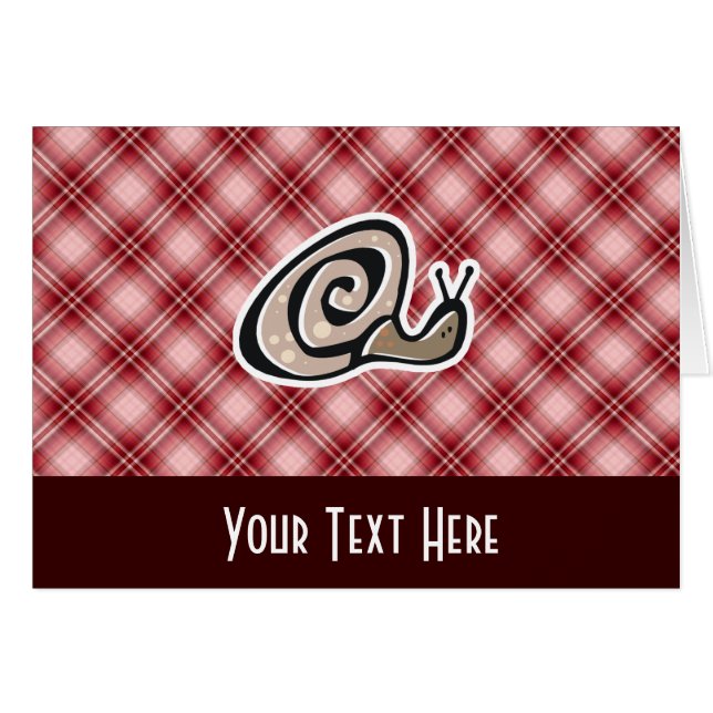 Rote karierte Schnecke (Vorderseite (Horizontal))