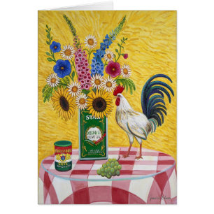 Rote Karo-Hahn-Karte