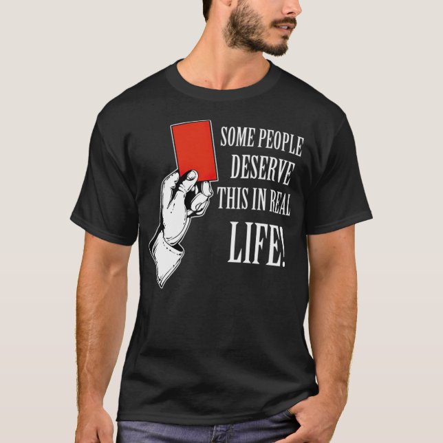 Rote Karte lustige Affen Tennis Zubehör T-Shirt (Vorderseite)