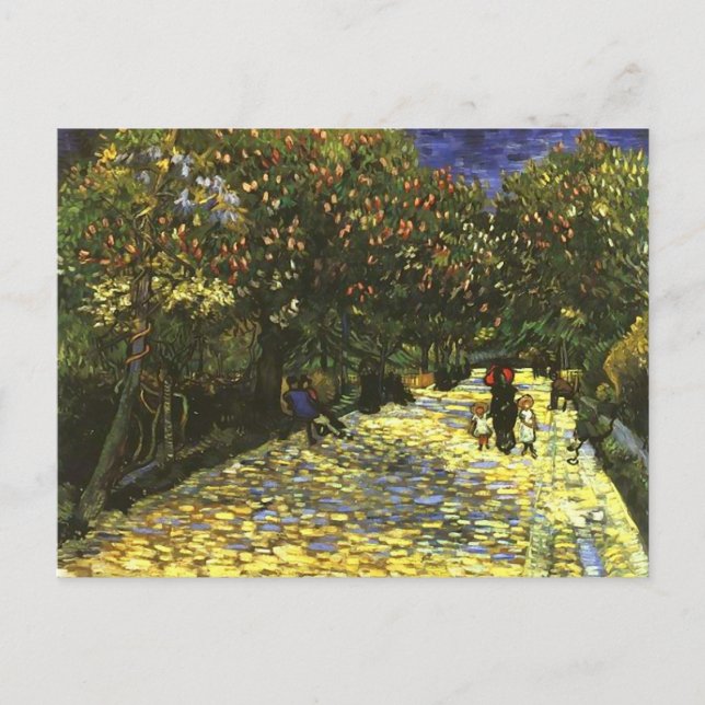 Rote Kastanien im Arles Park, Van Gogh Fine Art Postkarte (Vorderseite)
