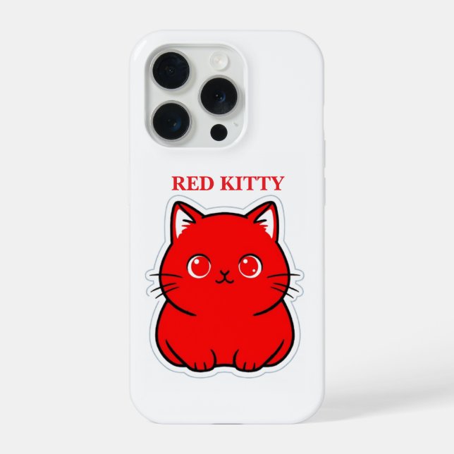 ROTE KATZE iPhone 15 PRO HÜLLE (Rückseite)