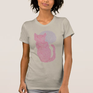 Rote Katze und das MondT-Shirt T-Shirt