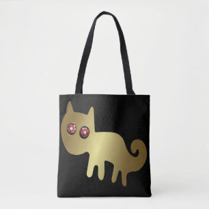 Rote Katzen-Geoglyphen Tiere Tasche