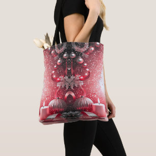 Rote Kerzen Dekorative Weihnachts-Feiertags-Tasche Tasche