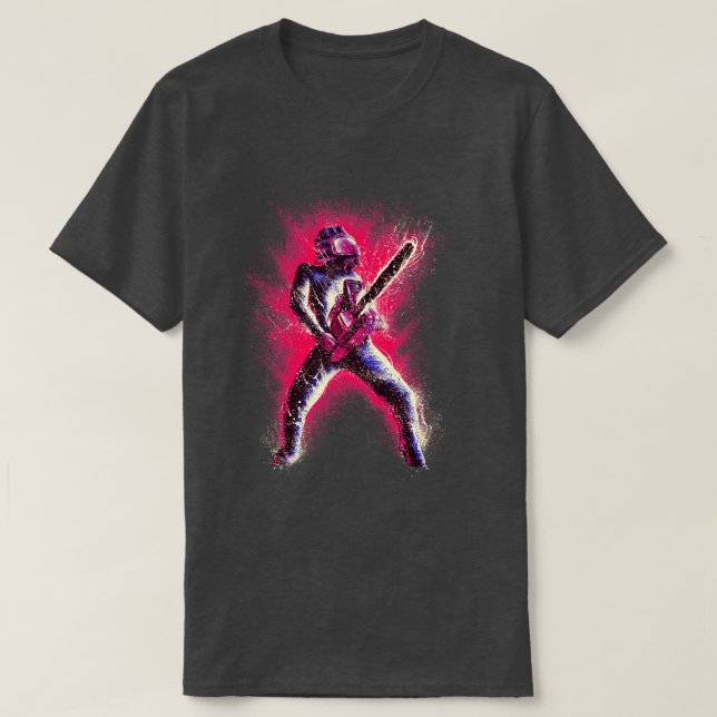 Rote Kettensäge T-Shirt (Design vorne)