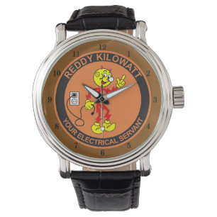Rote Kilowatt-Armbanduhr Armbanduhr