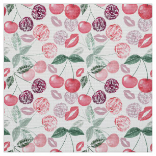 Rote Kirschbeere Stoff