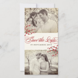 Rote Kirsche Blüten Asiatische Zen-Sakura-Blume Fo Save The Date