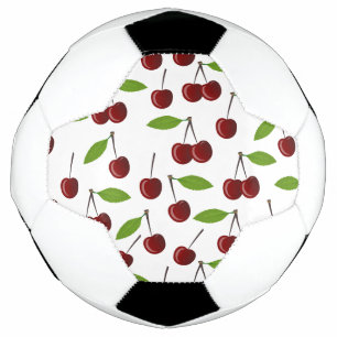 Rote Kirsche, Kirschmuster, Blätter, Frucht Fußball