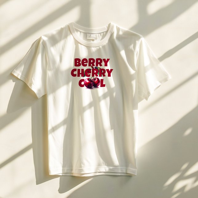 Rote Kirsche Slogan Mutter Tag T-Shirt (Von Creator hochgeladen)