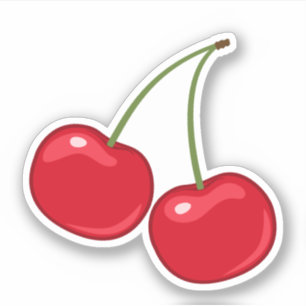 Rote Kirschen Aufkleber