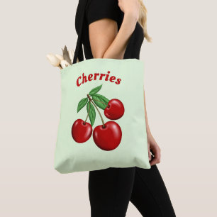 Rote Kirschen Design Personalisiert Tasche