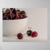 Rote Kirschen, frisch in geschmolzenen Tonen, Obst