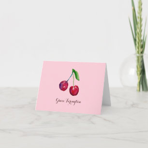 Rote Kirschen Girly Pink Coquette Hand Gezeichnet