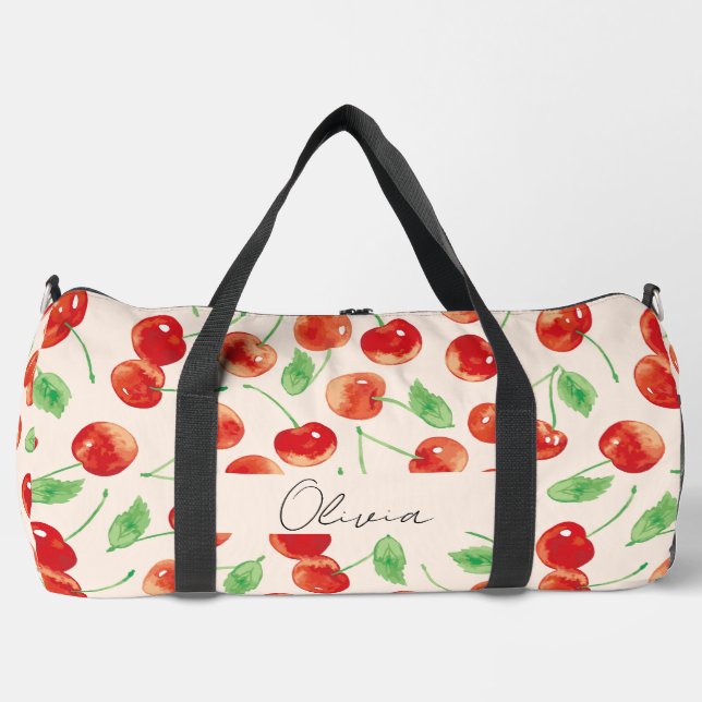 Rote Kirschen, süß Duffle Bag (Vorderseite)
