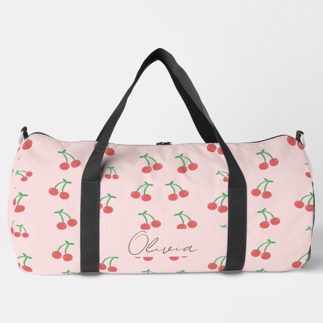 Rote Kirschen, süß Duffle Bag (Vorderseite)