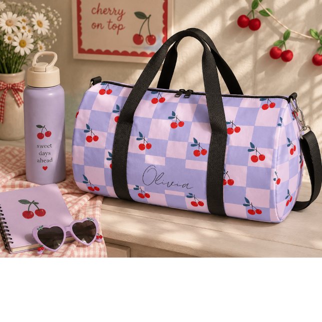 Rote Kirschen, süß Duffle Bag (Von Creator hochgeladen)