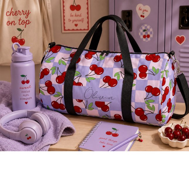 Rote Kirschen, süß Duffle Bag (Von Creator hochgeladen)