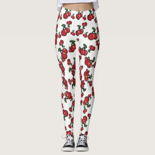 Rote Kirschen & Weiße (Jede Farbe) Süße Früchte Leggings