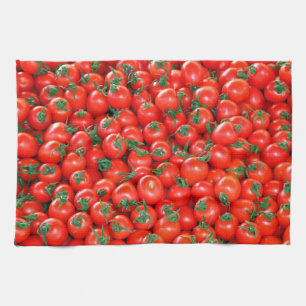Rote Kirschtomaten-Muster Handtuch