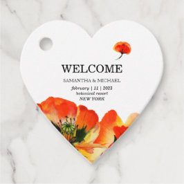 Rote klassische Mohnhochzeit der Blume Poppy Geschenkanhänger