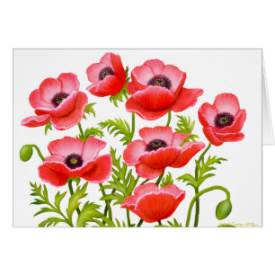 Rote Klatschmohn-Karte