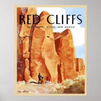 Rote Klippen Mew Mexico Poster