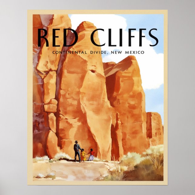 Rote Klippen Mew Mexico  Poster (Vorne)