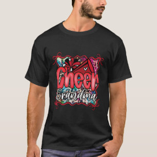 Rote Kokette Cheer Oma Cheerleading Pom Megaphon T-Shirt