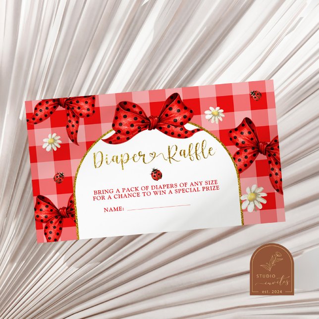 Rote Kokette Lovebug Windel-Raffle Begleitkarte (Von Creator hochgeladen)