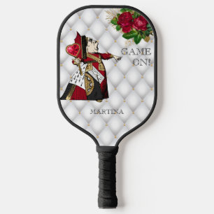 Rote Königin der Herzen-Alice im Wunderland Pickleball Schläger