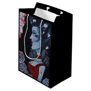 Rote Königin Herz Alice Wonderland Rose Kunst Mittlere Geschenktüte