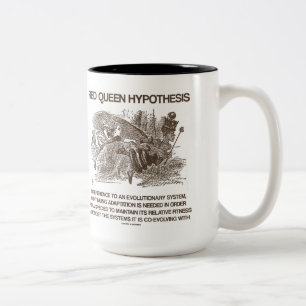 Rote Königin-Hypothese (rotes Königin-Märchenla Zweifarbige Tasse