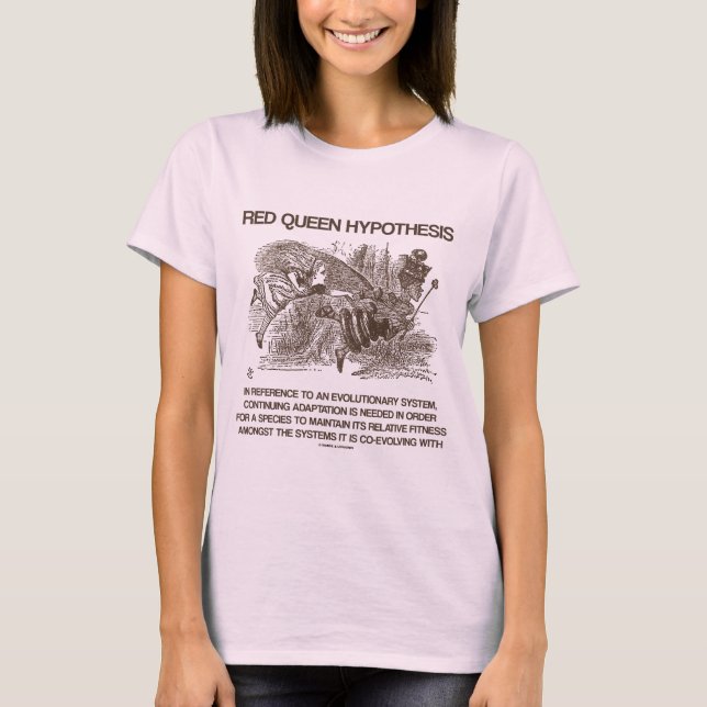 Rote Königin-Hypothese (rotes Königin-Märchenland T-Shirt (Vorderseite)