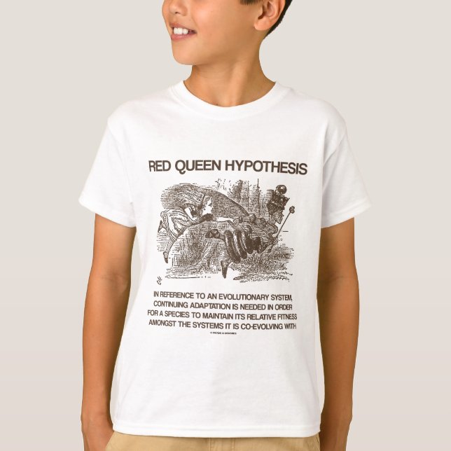 Rote Königin-Hypothese (rotes Königin-Märchenland T-Shirt (Vorderseite)