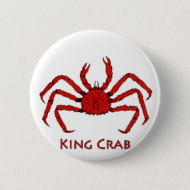 Rote Königskrabbe (Farbillustration) Button