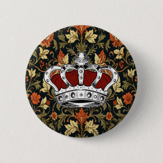 Rote Königskrone Orange Gelbe Blumen Button