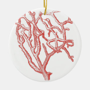 Rote Koralle Keramikornament