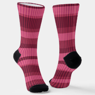 Rote Korallenschattierungen Streifen Socken