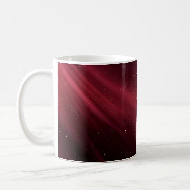 Rote kosmische Staubfläche Schönheit Kaffeetasse (Links)
