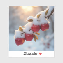 Rote, köstliche Äpfel im Schnee